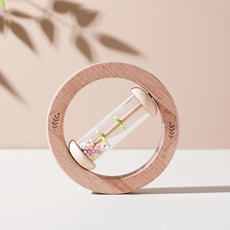 Houten baby rammelaar