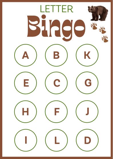 Gratis letter bingo