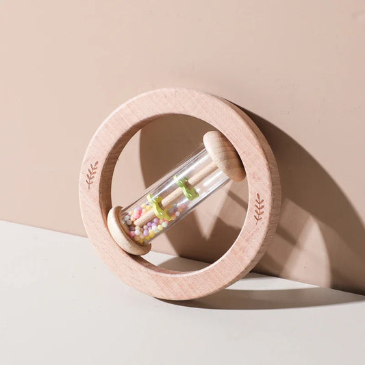 Houten baby rammelaar